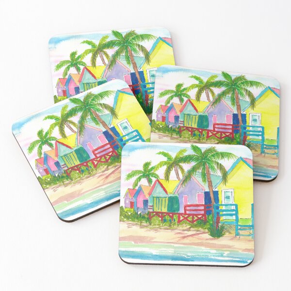 Item preview, Colorful Caribbean Beach Houses for Dream Vacations designed and sold by artshop77.