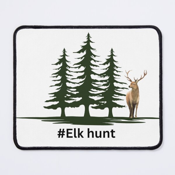 Item preview, Elk hunt- #elk hunting- elk forest- forest with elk- designed and sold by Janetlousart.