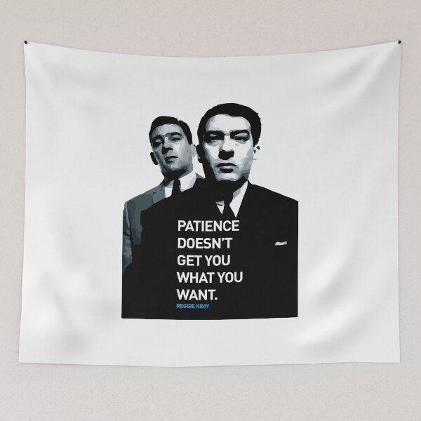 Item preview, Kray Twins - "Patience doesn't get you what you want" designed and sold by PrettiGreene.