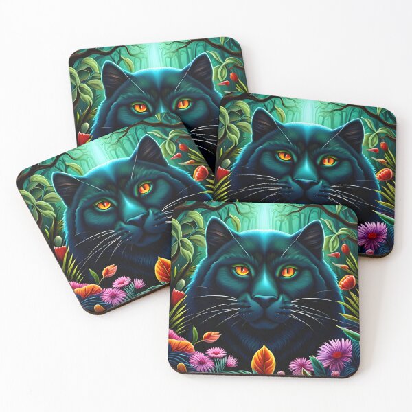 Item preview, Black Cat in Jungle designed and sold by AuroraSpringer.