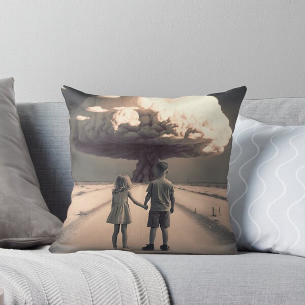 Item preview, Sad Kids in front of Nuclear Explosion designed and sold by Synthetic-Dream.