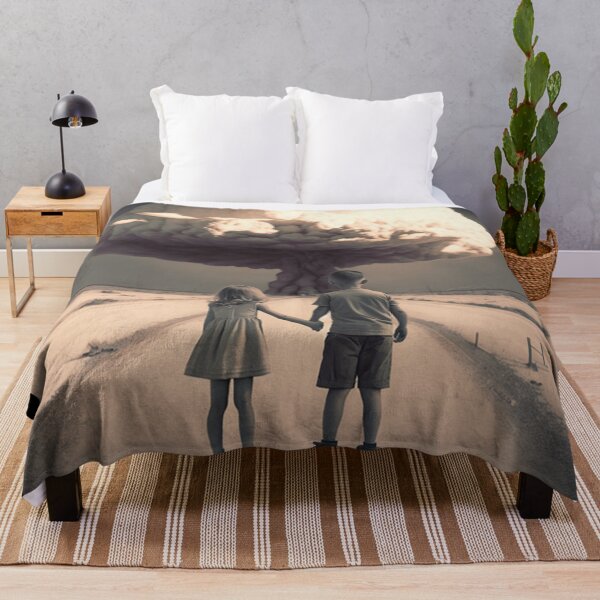 Item preview, Sad Kids in front of Nuclear Explosion designed and sold by Synthetic-Dream.