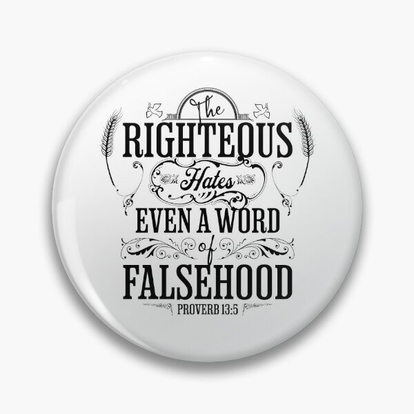 Item preview, The Righteous Hates Even A Word Of Falsehood - Torah Bible Design - TorahWear designed and sold by Andrew Carter.