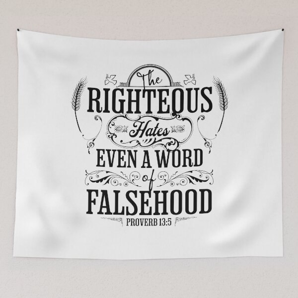 Item preview, The Righteous Hates Even A Word Of Falsehood - Torah Bible Design - TorahWear designed and sold by Andrew Carter.