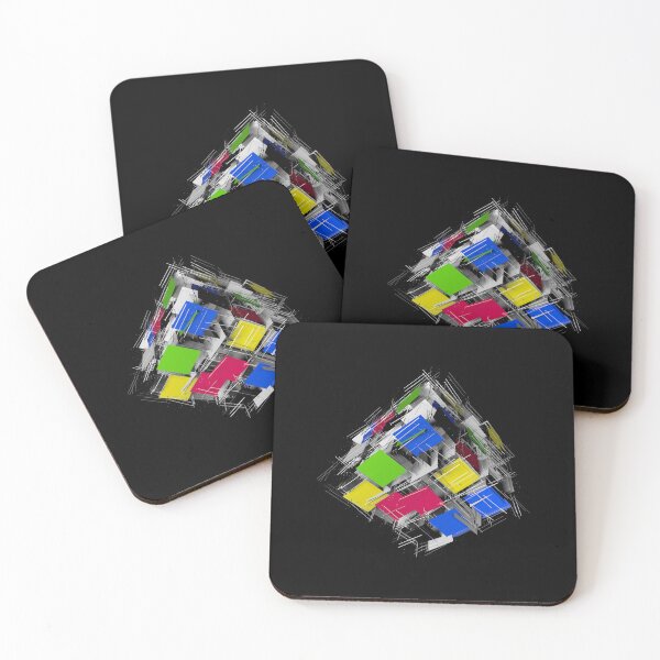 Item preview, Rubiks cube sticker designbreaking effect designed and sold by Raju-Creative.