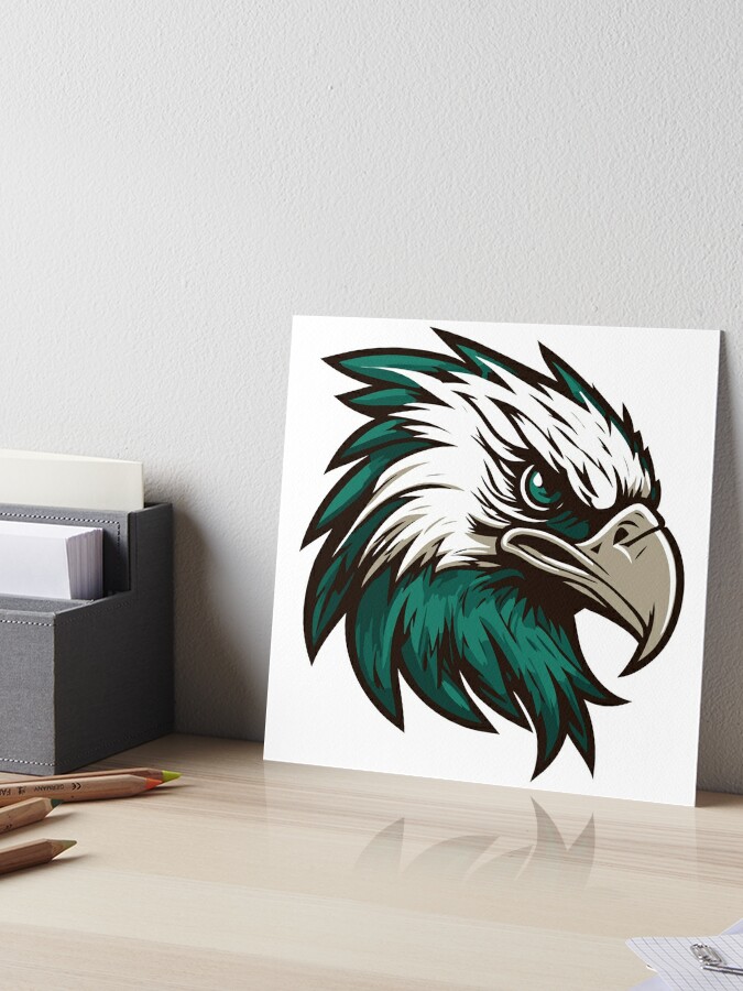 Philadelphia Eagles Illustration of the Eagle in Team Colors | Art Board  Print