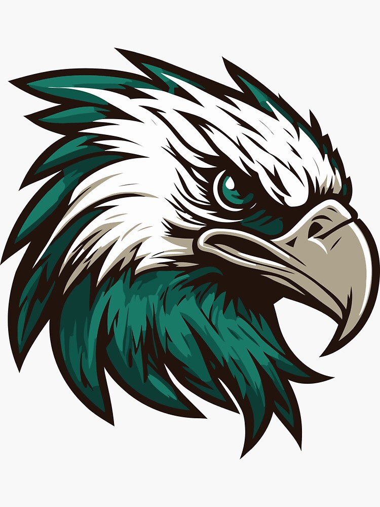 Philadelphia Eagles Illustration of the Eagle in Team Colors | Sticker