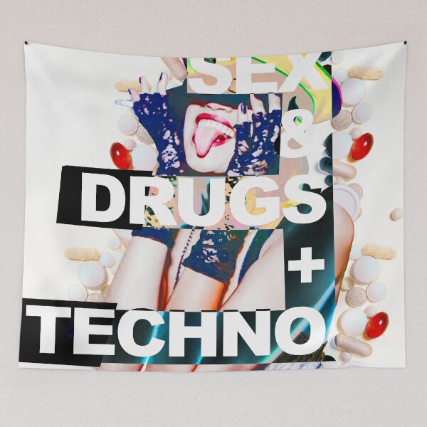 Item preview, Sex, Drugs and Techno designed and sold by GDDO.