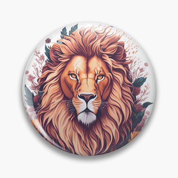 Item preview, Lion with Flowers designed and sold by monkycl.