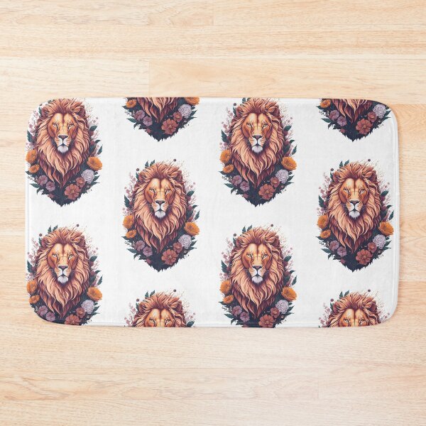 Item preview, Lion with Flowers designed and sold by monkycl.