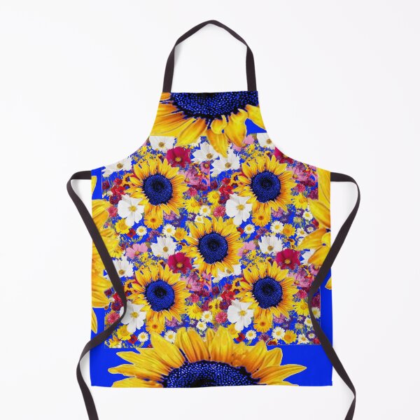 Item preview, SUNFLOWER PATTERN FLORAL GARDEN ABSTRACT BLUE ART designed and sold by sharlesart.
