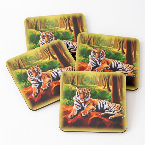 Item preview, "Tiger Jungle" Cute Painting. Buy Now designed and sold by Health And Fitness Posts e-Store.