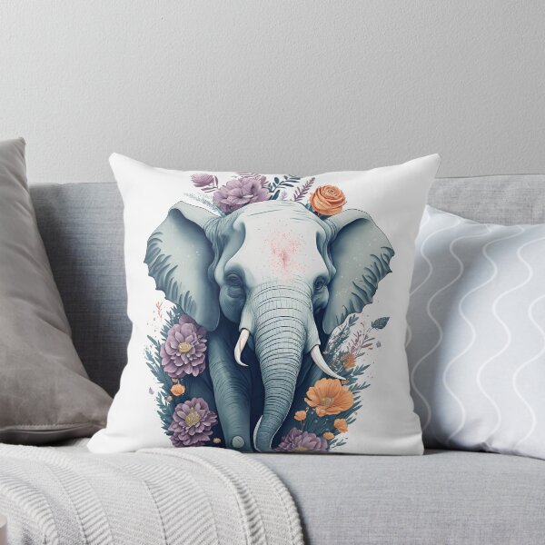 Item preview, Elephant with Flowers designed and sold by monkycl.