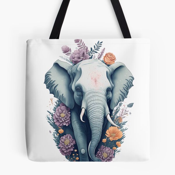 Item preview, Elephant with Flowers designed and sold by monkycl.