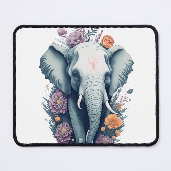 Item preview, Elephant with Flowers designed and sold by monkycl.