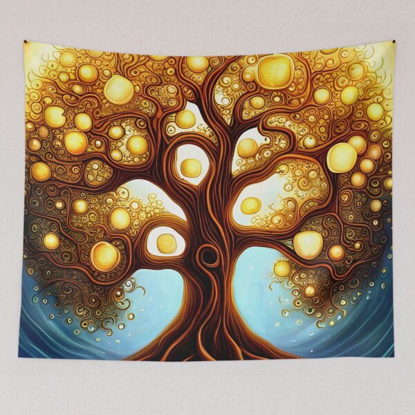 Item preview, Fantasy Tree with Golden Fruit designed and sold by AuroraSpringer.