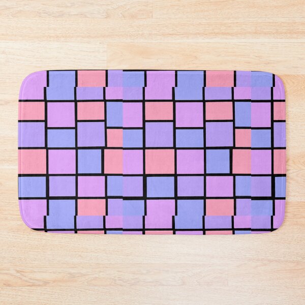Item preview, Pink red mosaic squares  designed and sold by awsomepatterns.