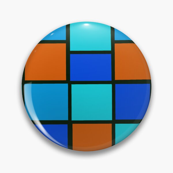 Item preview, Red blue mosaic squares  designed and sold by awsomepatterns.