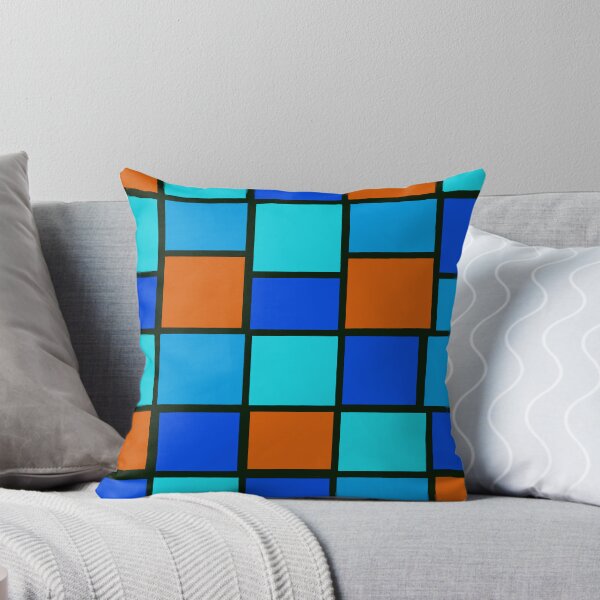 Item preview, Red blue mosaic squares  designed and sold by awsomepatterns.