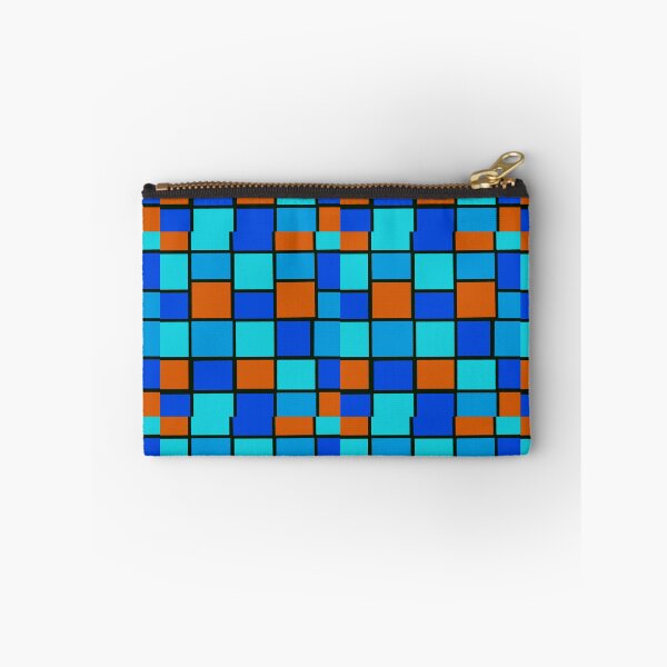Item preview, Red blue mosaic squares  designed and sold by awsomepatterns.