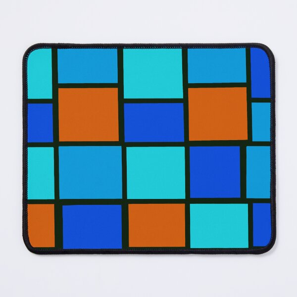Item preview, Red blue mosaic squares  designed and sold by awsomepatterns.