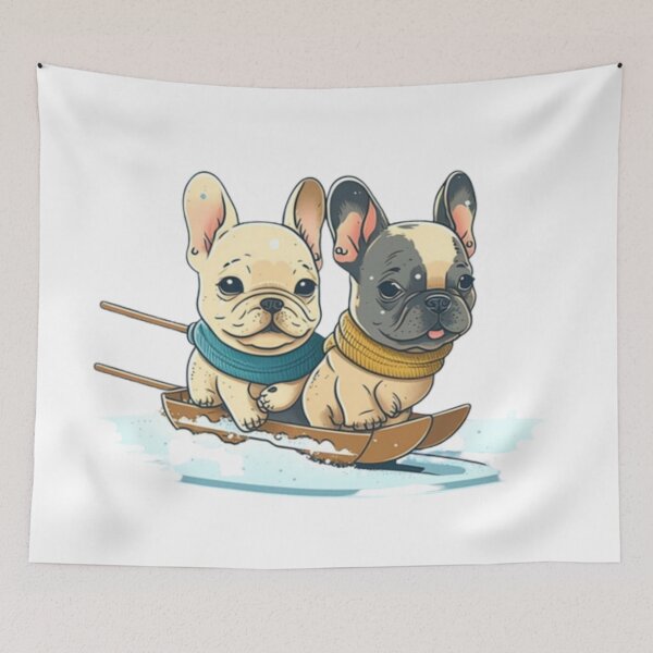 Item preview, Frenchies on a Sled French Bulldog  designed and sold by PetsEnough.