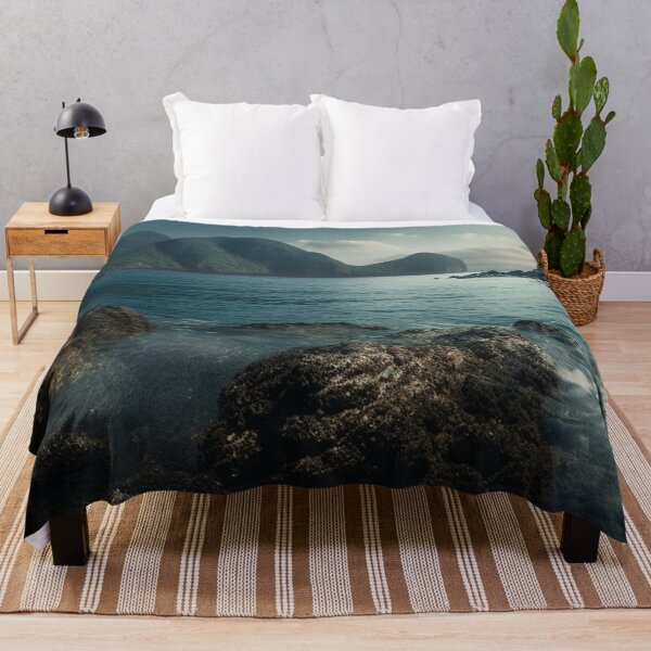 Item preview, Tranquil Beauty: Pacific Ocean and Asian Mountains Seascape Art designed and sold by PrettiGreene.