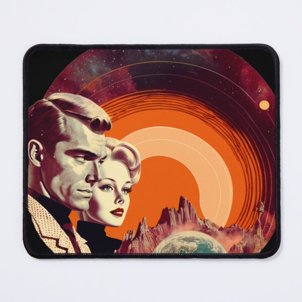 Item preview, Surrealist Planets Lovers Vintage Couple designed and sold by Synthetic-Dream.