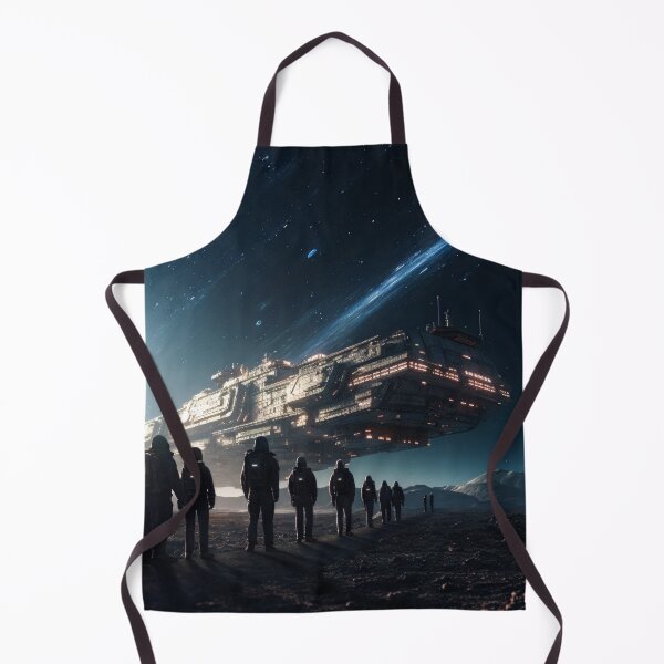 Item preview, Alien spacecraft hovering with astronaut in the background designed and sold by CreationP.