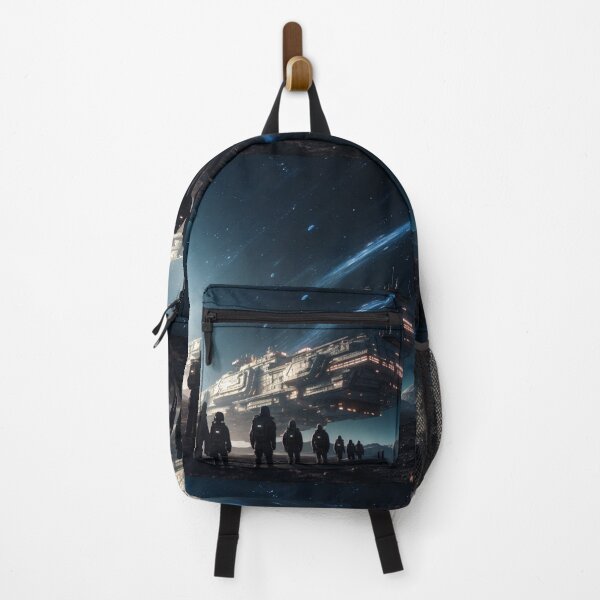 Item preview, Alien spacecraft hovering with astronaut in the background designed and sold by CreationP.
