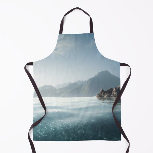 Item preview, Ocean and Mountains: A Serene Seascape Setting designed and sold by PrettiGreene.