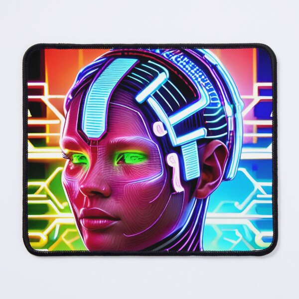 Item preview, Neon Cyberpunk Cyborg Girl 9 designed and sold by Benito Del Ray.