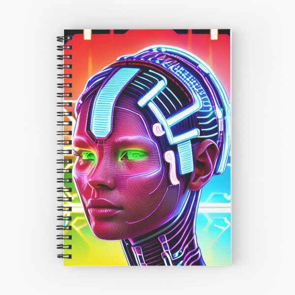 Item preview, Neon Cyberpunk Cyborg Girl 9 designed and sold by Benito Del Ray.