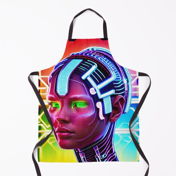 Item preview, Neon Cyberpunk Cyborg Girl 9 designed and sold by Benito Del Ray.