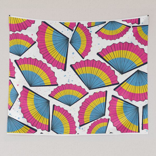 Item preview, Pan Pride Folding Fan Color Splatter designed and sold by Love-Ina.