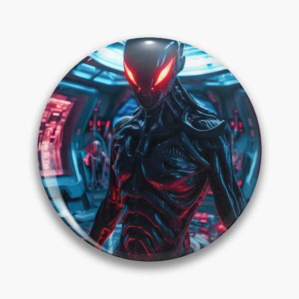 Item preview, Otherworldly Encounter: A Realistic Alien in a Futuristic Scene designed and sold by CreationP.