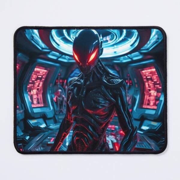 Item preview, Otherworldly Encounter: A Realistic Alien in a Futuristic Scene designed and sold by CreationP.