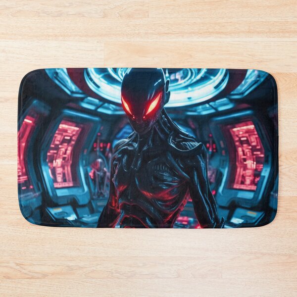 Item preview, Otherworldly Encounter: A Realistic Alien in a Futuristic Scene designed and sold by CreationP.