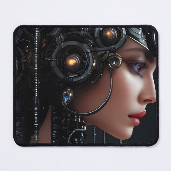 Item preview, Stunning and beautiful profile view of a biomechanical woman. Biopunk style. designed and sold by DibuHumor.