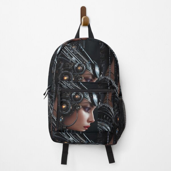 Item preview, Stunning and beautiful profile view of a biomechanical woman. Biopunk style. designed and sold by DibuHumor.