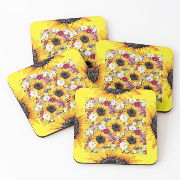 Item preview, YELLOW ABSTRACT SUNFLOWER GARDEN ART designed and sold by sharlesart.