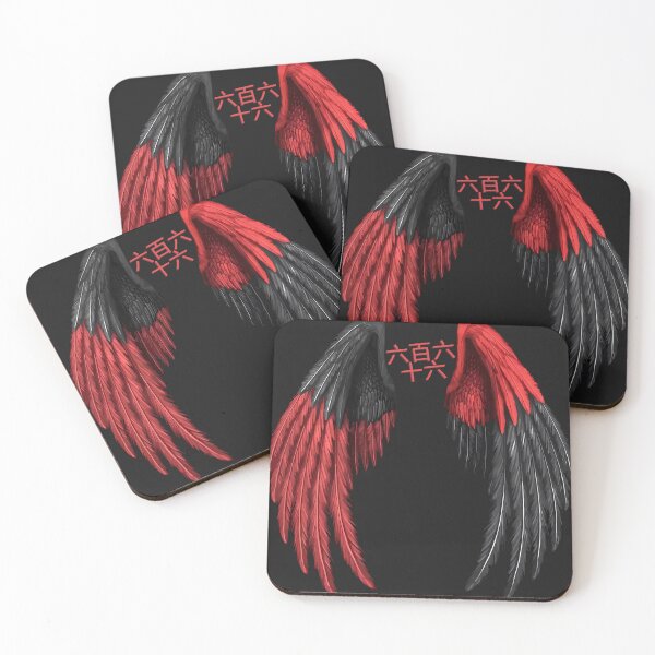 Item preview, Red and Black Angel Wings with Chinese 666 designed and sold by GeorgiosT.