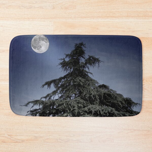 Item preview, Pine Tree on Blue Moonlight designed and sold by ALEX PHOTO DREAMS.