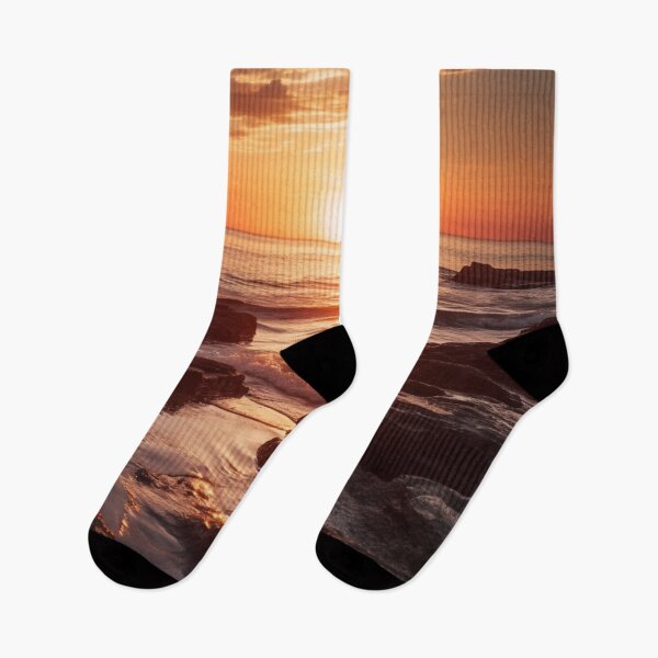 Item preview, Tranquil Sunset: Pacific Ocean and Beach Seascape Art for Coastal Home Decor designed and sold by PrettiGreene.