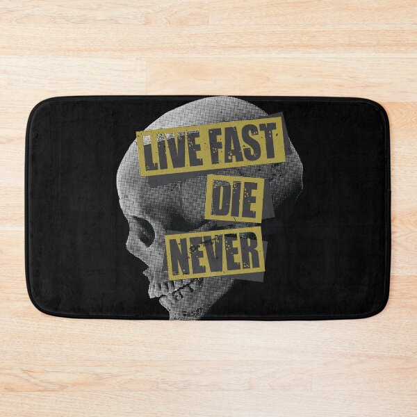 Item preview, live fast die never - grunge punk skull designed and sold by nerdy-northern.