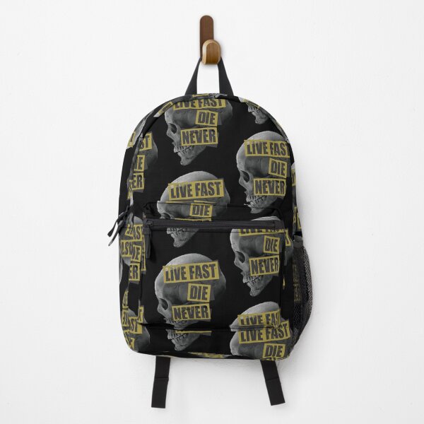 Item preview, live fast die never - grunge punk skull designed and sold by nerdy-northern.
