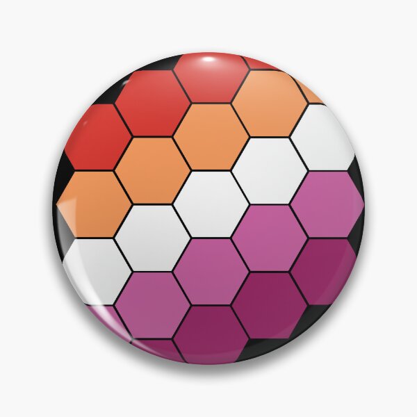 Item preview, Lesbian Pride Flag Hexagon Pattern designed and sold by TheirChoice.