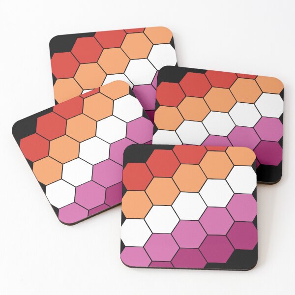 Item preview, Lesbian Pride Flag Hexagon Pattern designed and sold by TheirChoice.