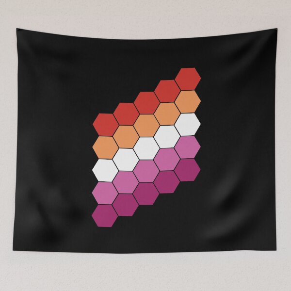 Item preview, Lesbian Pride Flag Hexagon Pattern designed and sold by TheirChoice.