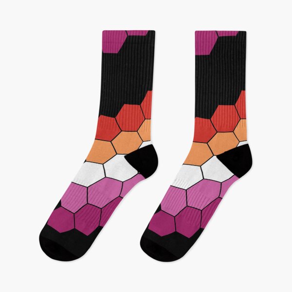 Item preview, Lesbian Pride Flag Hexagon Pattern designed and sold by TheirChoice.